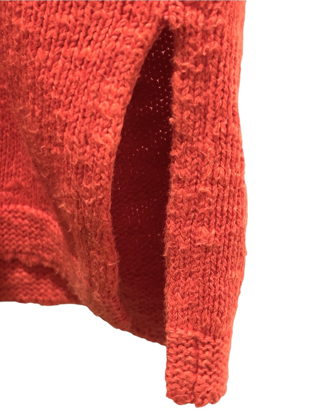 VTG Avalin Orange Cotton Nubby Knit Relaxed Fit Pullover Sweater - One SIze - Picture 4 of 7